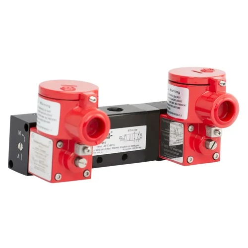 5 Way 2 position Exd In line Double Solenoid Valve