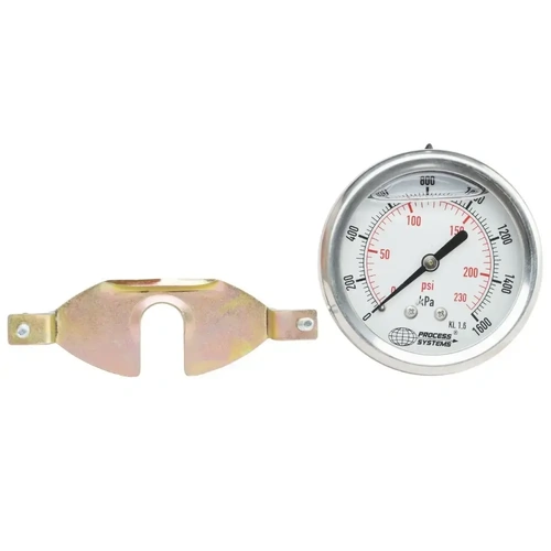 63mm Stainless Steel Liquid Filled Rear Entry Pressure Gauge